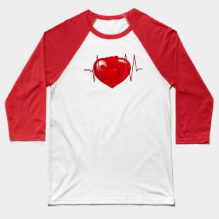 Teddy Bear Heartbeat II Baseball T-Shirt